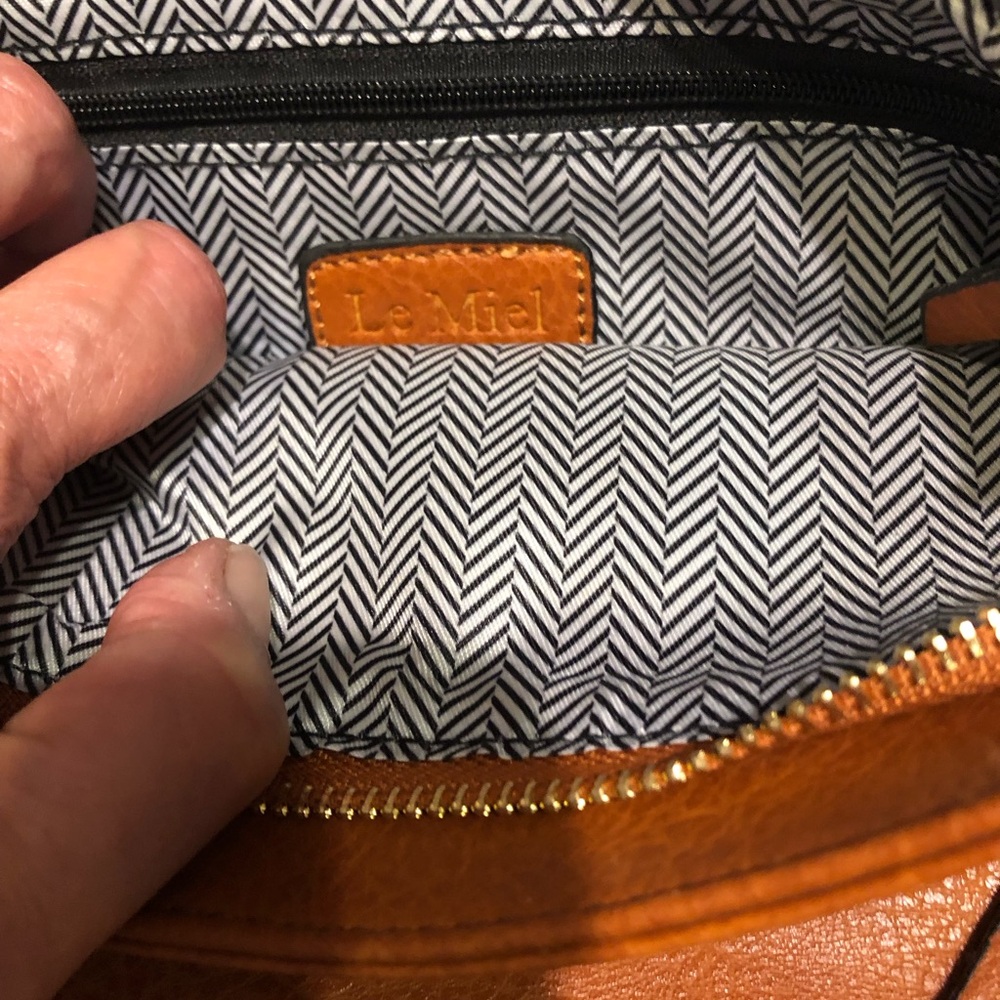 Le Miel Brown Shoulder Bag with Decorative Strap - Picture 8 of 15